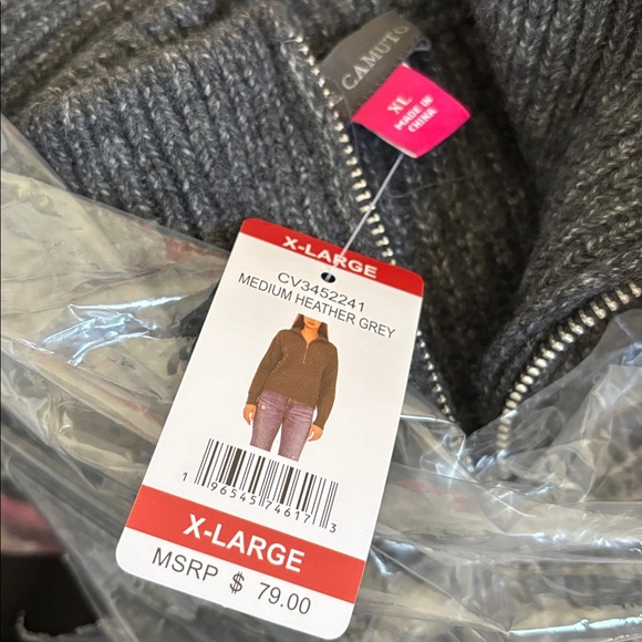 Vince Camuto Half Zip Pullover Soft Knit Sweater - Picture 8 of 8